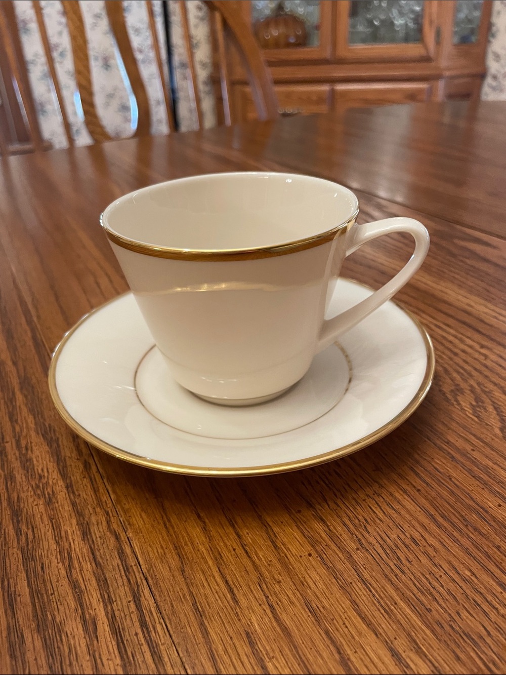 Lenox White/Cream Reverie Coffee Cup with Gold Band Vintage